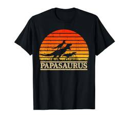 Papasaurus 2 Kinder Dino Vater Vatertag Geschenk Herren T-Shirt von BK Vater Shirts Papa Vati Vatertag Geschenke