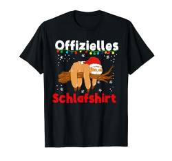 Offizielles Schlafshirt Geschenke Faultier Männer Frauen T-Shirt von BK Weihnachten Shirts Frau Männer Kinder Geschenk