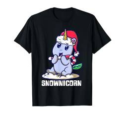 Snownicorn Lustig Einhorn Kostüm Weihnachten Mädchen Damen T-Shirt von BK Weihnachten Shirts Frau Männer Kinder Geschenk