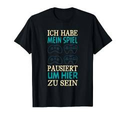 Ich Habe Mein Spiel Pausiert Hier Sein Gamer Männer Jungen T-Shirt von BK Zocker Shirts Gaming Videospiel Gamer Geschenke