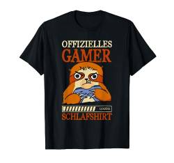 Offizielles Gamer Schlafshirt Videospieler Männer Jungen T-Shirt von BK Zocker Shirts Gaming Videospiel Gamer Geschenke