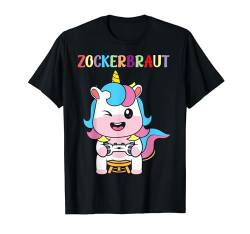 Zockerbraut Lustig Videospieler Gamer Einhorn Zocker Männer T-Shirt von BK Zocker Shirts Videospiel Zocken Gamer Geschenke