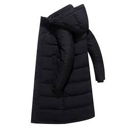 Winterjacke, 90 % weiße Entendaunen, Herren, Kapuzenmantel, lang, dick, warm, Daunenparka von BKDTDYL