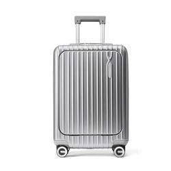 BKEKM Reisekoffer 20-Zoll-Gepäckwagen-Koffer, um 360 Grad verschleißfeste und geräuschlose Schwenkräder, doppeltes Reißverschlussfach, Vordergepäck Reisen von BKEKM