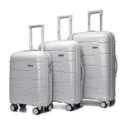 BKEKM Reisekoffer 3-teilige Koffer, großes Fassungsvermögen, Aufbewahrungsgepäck, Reise-Handgepäck, Verstellbarer Trolley-Koffer mit Universalrädern Reisen von BKEKM
