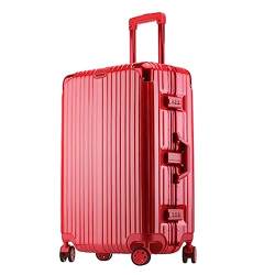BKEKM Reisekoffer Gepäck mit drehbaren Rädern, großer Koffer, Heller Aluminiumrahmen, verschleißfestes Handgepäck Reisen von BKEKM