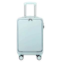 BKRJBDRS 20-Zoll-Koffer, Koffer mit Frontöffnung und Rädern, verschleißfester Handgepäckkoffer mit Hartschalenkoffer, tragbarer Koffer von BKRJBDRS