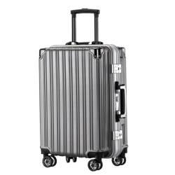 BKRJBDRS Koffer mit Aluminiumrahmen für Herren und Damen, verschleißfeste Koffer in Volltonfarbe, einfache Reisetaschen von BKRJBDRS