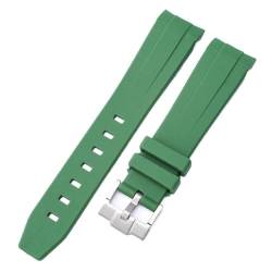 BKUANE Armband für Omega Swatch MoonSwatch, gebogenes Ende, Silikon-Gummi-Armband, für Herren und Damen, Sportuhrenarmband, Zubehör, 20 mm, 20 mm, Achat von BKUANE