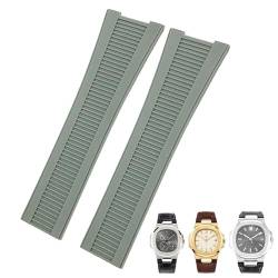 BKUANE Gummi-Silikon-Uhrenarmband für Patek Philippe PP 5711 5712G Nautilus Armband, 25 mm, Schwarz Blau Braun Uhrenarmband Sportarmband Herren, 25 mm, Achat von BKUANE