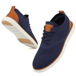 Herren-Sneaker, Oxford, Freizeit-Sneaker, Blau 21, 46 EU von BKWHDAY