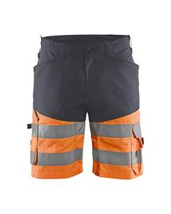 BLÅKLÄDER Warnschutz-Shorts für Herren, 46R, mittelgrau/hochsichtbar, Orange von BLÅKLÄDER