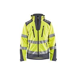 Blaklader Softshelljacke High Vis 4491-2513 - Größe XL - Hochsichtbares Gelb/Mittelgrau von BLÅKLÄDER