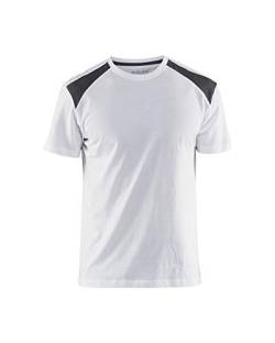 Blaklader T-Shirt zweifarbig 3379-1042 - Größe L - Weiß/Dunkelgrau von BLÅKLÄDER