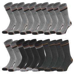 Black+Decker Crew Work Socks Unisex Herren Damen Arbeitssocken 10er Pack von BLACK+DECKER