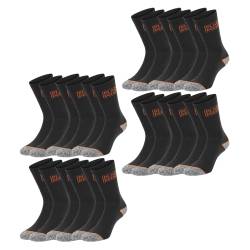 Black+Decker Herren Damen Unisex Sport Socken Essential Crew Baumwolle Black Grey Melange - 6er 9er 12er Pack von BLACK+DECKER