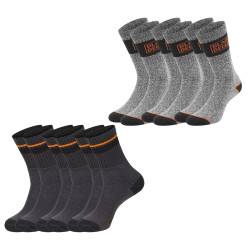 Black+Decker Herren Damen Unisex Sport Socken Essential Crew Baumwolle Black Grey Melange - 6er 9er 12er Pack von BLACK+DECKER