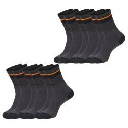 Black+Decker Herren Damen Unisex Sport Socken Essential Crew Baumwolle Black Grey Melange - 6er 9er 12er Pack von BLACK+DECKER