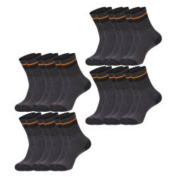 Black+Decker Herren Damen Unisex Sport Socken Essential Crew Baumwolle Black Grey Melange - 6er 9er 12er Pack von BLACK+DECKER