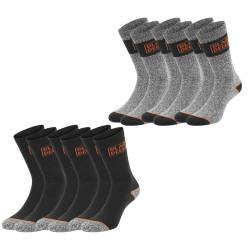 Black+Decker Herren Damen Unisex Sport Socken Essential Crew Baumwolle Black Grey Melange - 6er 9er 12er Pack von BLACK+DECKER