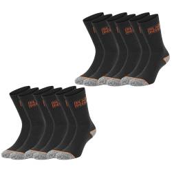 Black+Decker Herren Damen Unisex Sport Socken Essential Crew Baumwolle Black Grey Melange - 6er 9er 12er Pack von BLACK+DECKER