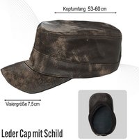 BLACK FOREST FOX Cowboyhut CUBA Cap Hut Leder Schirmmütze Vintage-Brown von BLACK FOREST FOX