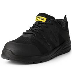 BLACK HAMMER Sicherheitstrainer Herren S1 Robuste komfortable Arbeitsschuhe Stahlkappe Wasserabweisend Leichte Arbeitskleidung für Indoor & Outdoor Perfekt für Profis Lager Schuhwerk Norman (43 EU) von BLACK HAMMER