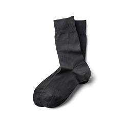 BLACKSOCKS Premium Business Light Socken 37-39 Anthrazit I Aus Merzerisierter Baumwolle I Glatte Qualitäts-Socke ohne Rippen I Made in Italy von BLACKSOCKS