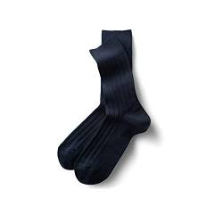 BLACKSOCKS Premium Wadensocken Herren Classic 37-39 Navy I Socken aus Pima-Baumwolle I Lange Lebensdauer I Made in Italy von BLACKSOCKS