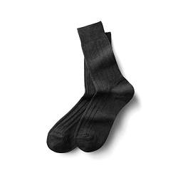BLACKSOCKS Premium Wadensocken Herren Classic 42-44 Anthrazit I Socken aus Pima-Baumwolle I Lange Lebensdauer I Made in Italy von BLACKSOCKS