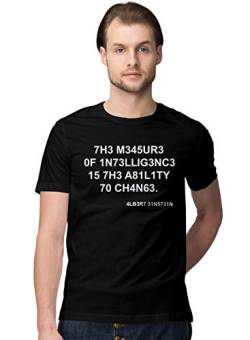 BLAK TEE Herren The Measure of Intelligence is The Ability to Change Quote by Mr. Einstein T-Shirt XL von BLAK TEE