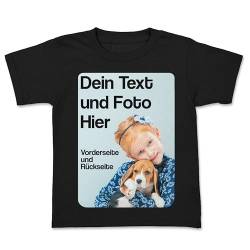 BLAK TEE Kinder Personalisierbares T-Shirt Selbst Gestalten mit Foto und Text T-Shirt Schwarz 5/6 Jahre von BLAK TEE