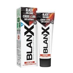 BlanX Black Volcano Zahnpasta 75 ml x 12, Whitening Zahnpasta mit isländischen Flechten und Vulkanasche, vegan freundlich und antibakteriell von BLANX