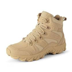 BLBK Stiefel wanderschuhe herren Tactical Kampfstiefel Outdoor Military Boots Männer Wanderschuhe zum Trekking, Jagen, Arbeitsstiefel, Armee Training, Combat Taktische(Beige02 40) von BLBK