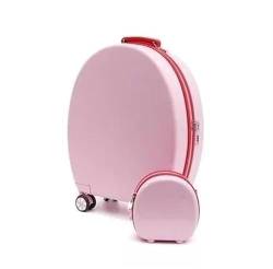 BLBTEDUAMDE 20''Rollgepäck Set Schüler Trolley Koffer Auf Rädern Cartoon Nette Abgerundete Gepäck for Mädchen Handgepäck (Color : Pink Set) von BLBTEDUAMDE