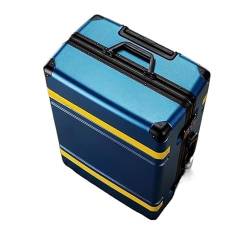 BLBTEDUAMDE 20" aufgegebenes Gepäck kann an Bord des Flugzeugs Reisen Boarding Luftfahrt Silent Wheel Trolley Koffer Women Me Zugstangenkoffer (Color : Blue, Size : 20") von BLBTEDUAMDE