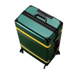 BLBTEDUAMDE 20" aufgegebenes Gepäck kann an Bord des Flugzeugs Reisen Boarding Luftfahrt Silent Wheel Trolley Koffer Women Me Zugstangenkoffer (Color : Green, Size : 26") von BLBTEDUAMDE