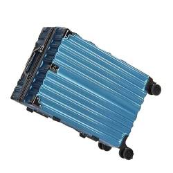 BLBTEDUAMDE Aluminiumrahmen Reisetrolley Gepäck Große Kapazität Retro 20 Zoll Universalräder Boarding Koffer Paket Kofferraum (Color : Blue, Size : 22") von BLBTEDUAMDE