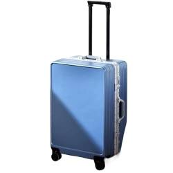 BLBTEDUAMDE Koffer Universal Mute Wheel Große Kapazität Aluminiumrahmen Koffer 20 Zoll Passwort Handgepäck mit Rädern Valises (Color : Blue, Size : 20 inch) von BLBTEDUAMDE