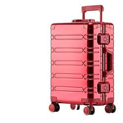 BLBTEDUAMDE Reisekoffer Rollgepäck 20/24/29 Zoll Trolley Gepäck Handgepäck Kabinenkoffer (Color : Red, Size : 20") von BLBTEDUAMDE