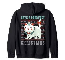 Cat Kitty Anime Ugly Purr Christmas Sweater Family Match Kapuzenjacke von BLC Labs Matching Family Gaming Christmas Gifts