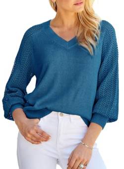 BLENCOT Damen Strickpullover Basic Pullover Winter 2023 Oberteile Langarm Shirt von BLENCOT