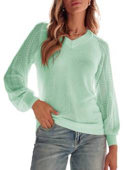 BLENCOT Damen Strickpullover Basic Pullover Winter 2023 Oberteile Langarm Shirt von BLENCOT