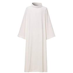 BLESSUME Catholic Church Clergy ALB Vestments Robe, Elfenbein, Weiß, Medium von BLESSUME