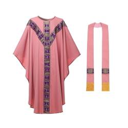 BLESSUME Priester Katholische Gewand Robe, One Size (Rosa) von BLESSUME