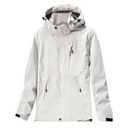 BLIBUNALA Softshelljacke Herren Wasserdicht Große Größen Leichte Regenjacke Regenmantel Winddichte Atmungsaktive Funktionsjacke Lässiger Softshell Jacke mit Kapuze mit Kapuze Winterjacke Mantel von BLIBUNALA