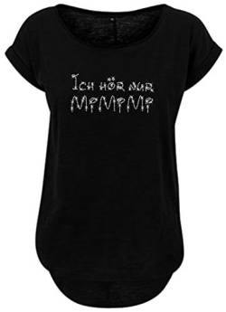 BlingelingShirts Damen Shirt Übergröße Sprüche Ich hör nur Mimimi kristall Glitzer Shirt Mimimi. schwarz. Gr. 5XL Evi von BLINGELING