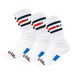 BLITZSOX 3 Paar Sportsocken Herren Damen Crew Socken Hitech Leistung Unisex Socken (Laufen, Tennis, Training & Fitness), Größe: 47-49 von BLITZSOX