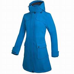 Regenmantel Damen Wasserdicht Winter Weiche Shell Winddicht Fleece Warme Lange Wandern Skifahren wasserdichte Outdoor Atmungsaktiv Anti-Uv-Jacke-C_XL von BLOMDE