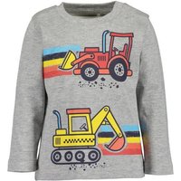 Blue Seven Langarmshirt Blue Seven Baby Jungen Langarmshirt Baufahrzeuge hellgrau (1-tlg) von BLUE SEVEN